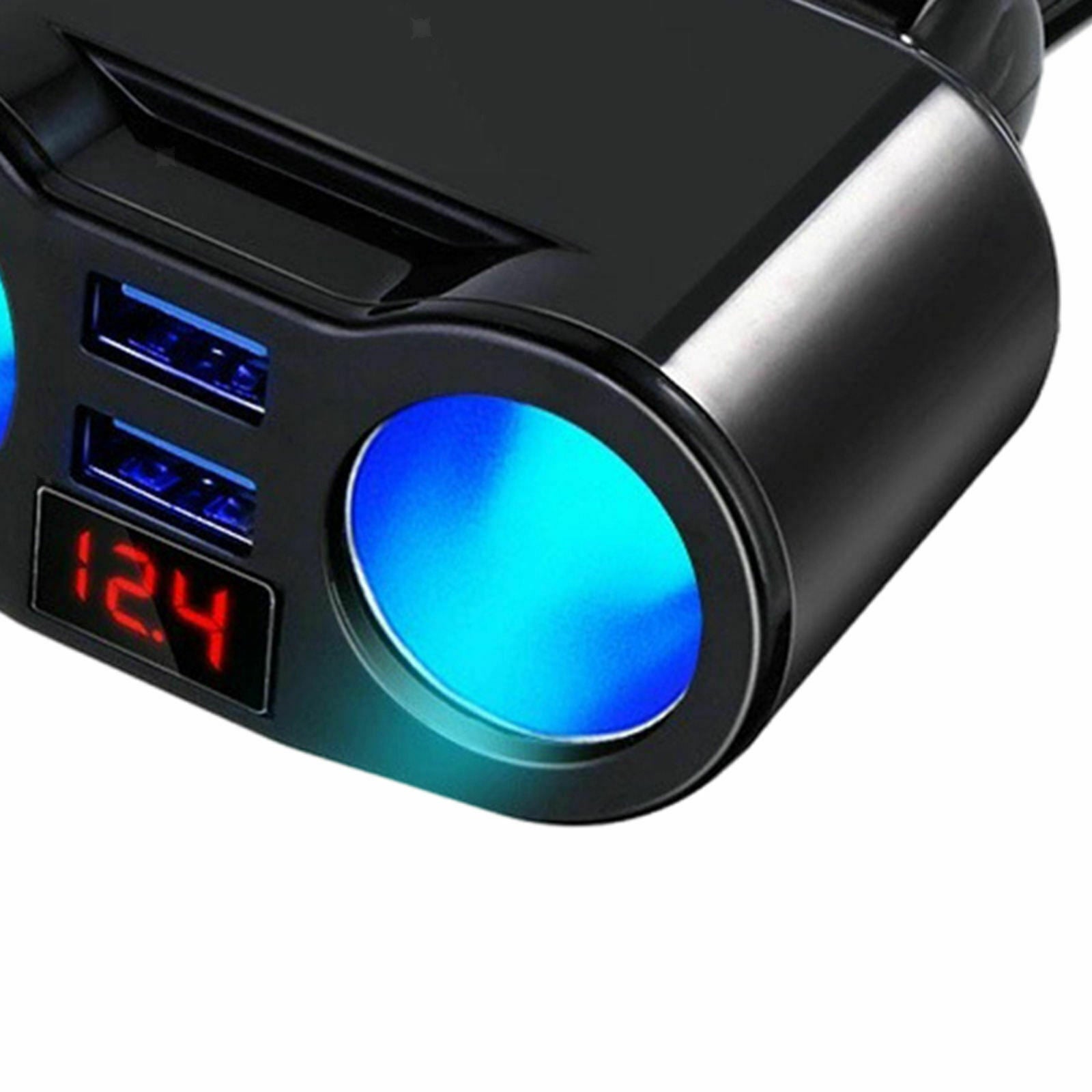 ABS Car Interior Cigarette Lighter Adapter Charger Parts for Smartphones MP3