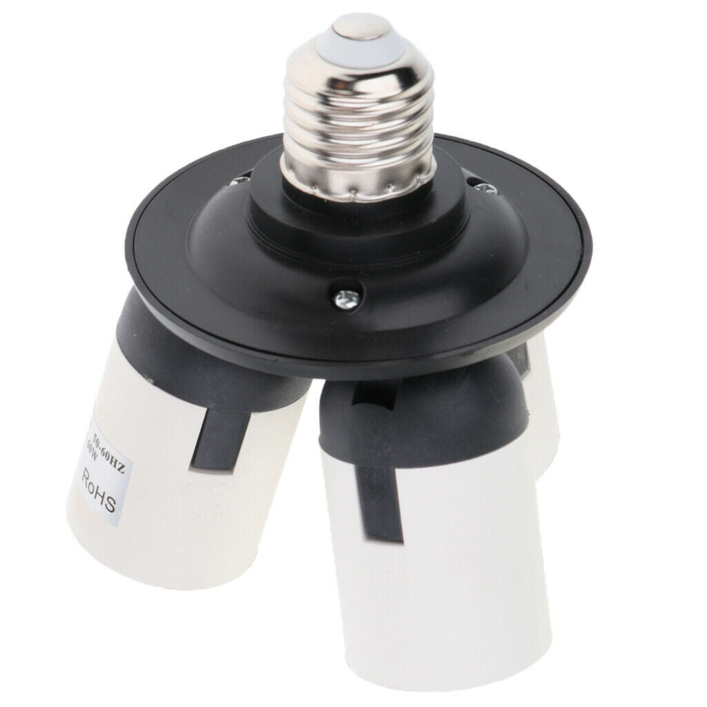 E27 to 3 E27 Socket Adapter Studio Photo Kit Light Lamp Bulb Base Holder