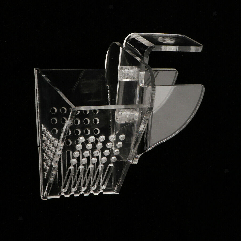 Aquarium Fish Feeder Red Worms Feeding Acrylic Shrimp Fish Food Container