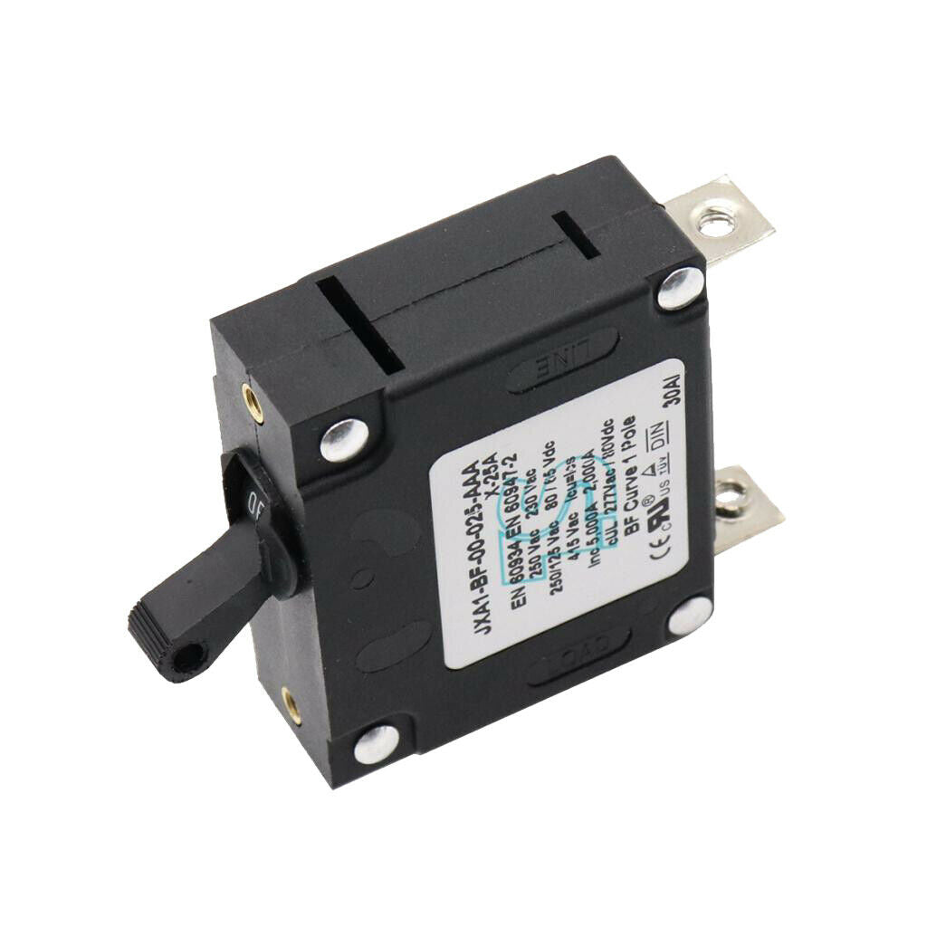 25A Black Circuit Breaker Car Truck Stereo Audio Inline Replace Fuse