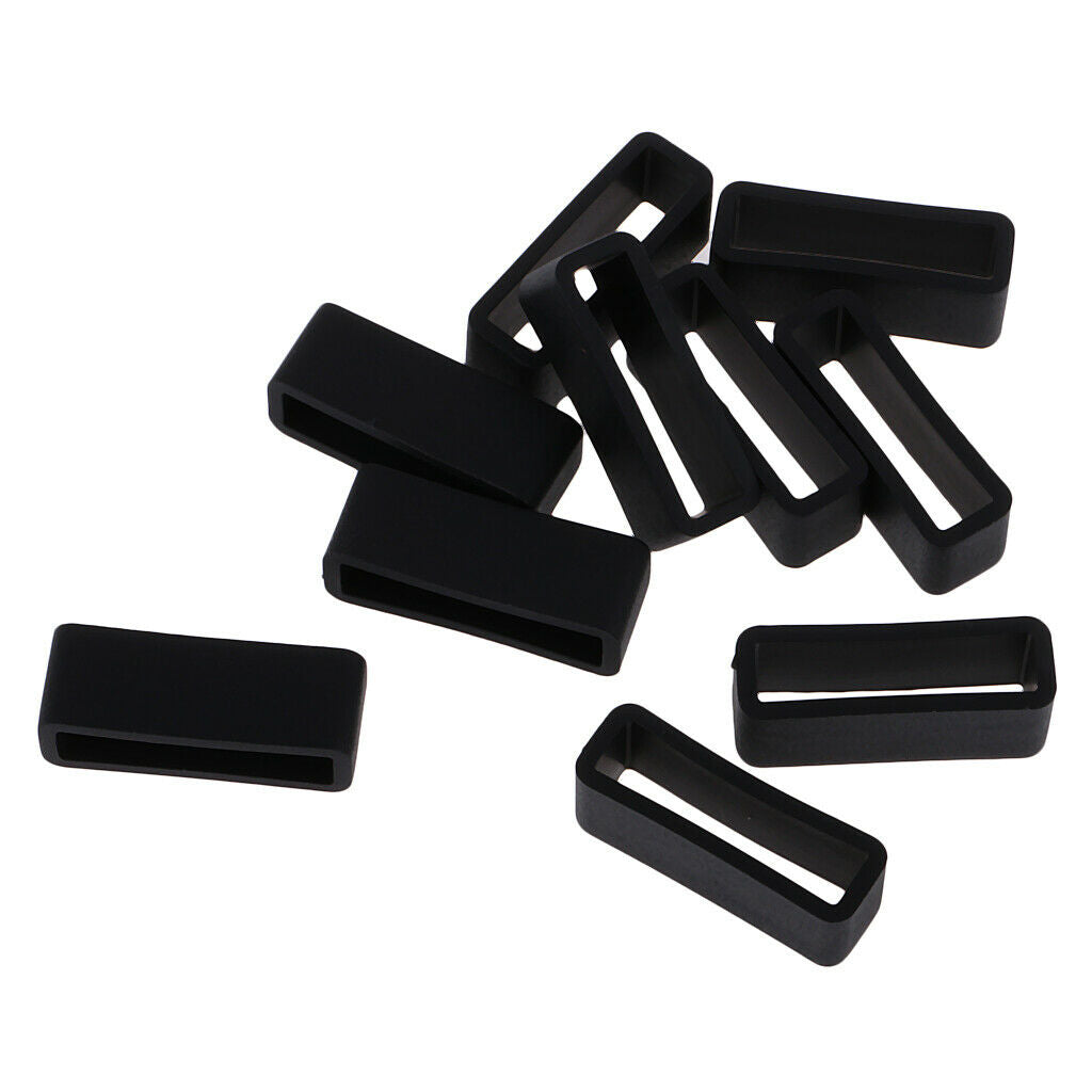 40 Pieces Silicone Watch Band Holder Keeper Locker Rings 18/20/22/24mm