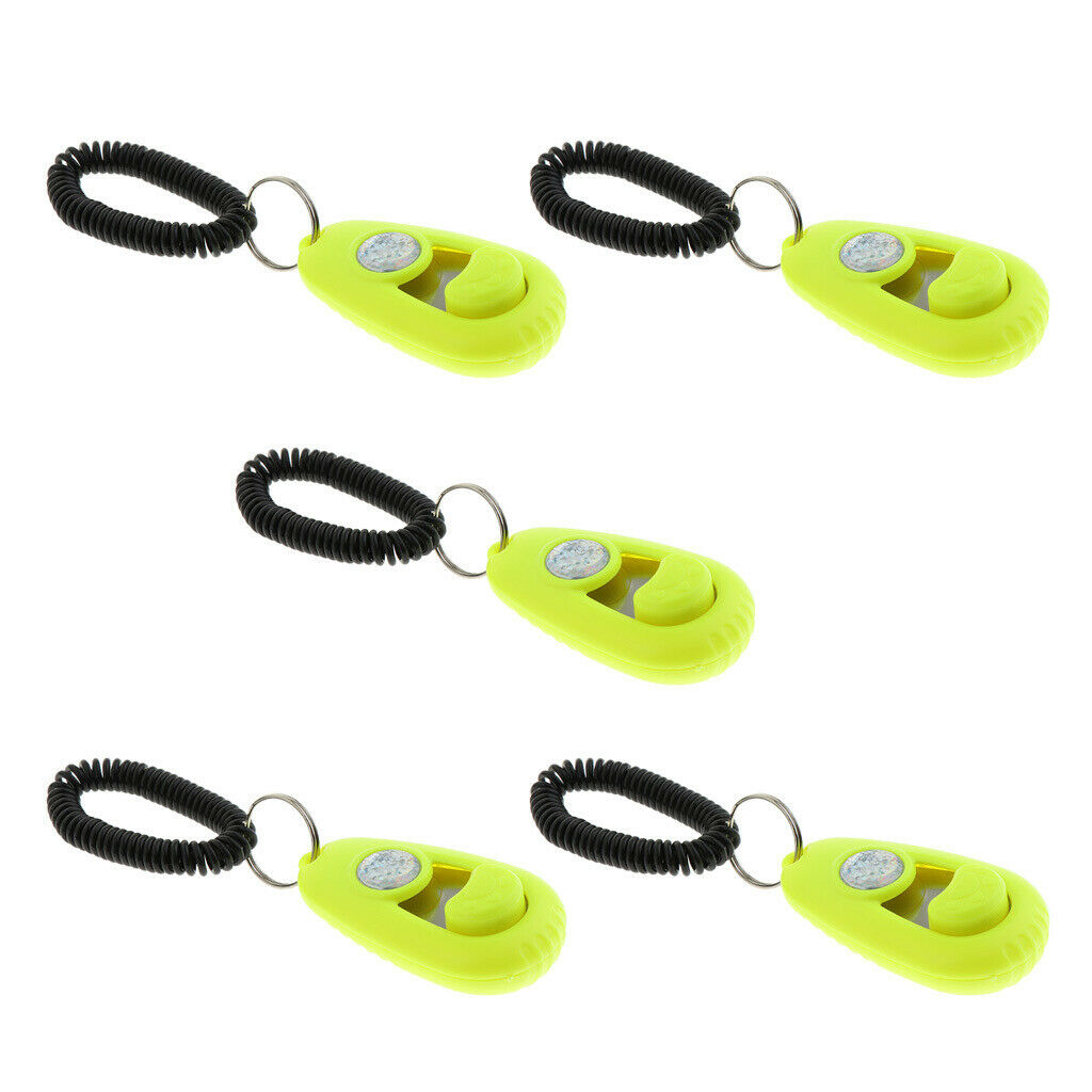 Pet Tainer Whistle Easy Puppy Training Obedience Agility Keyring Yellow
