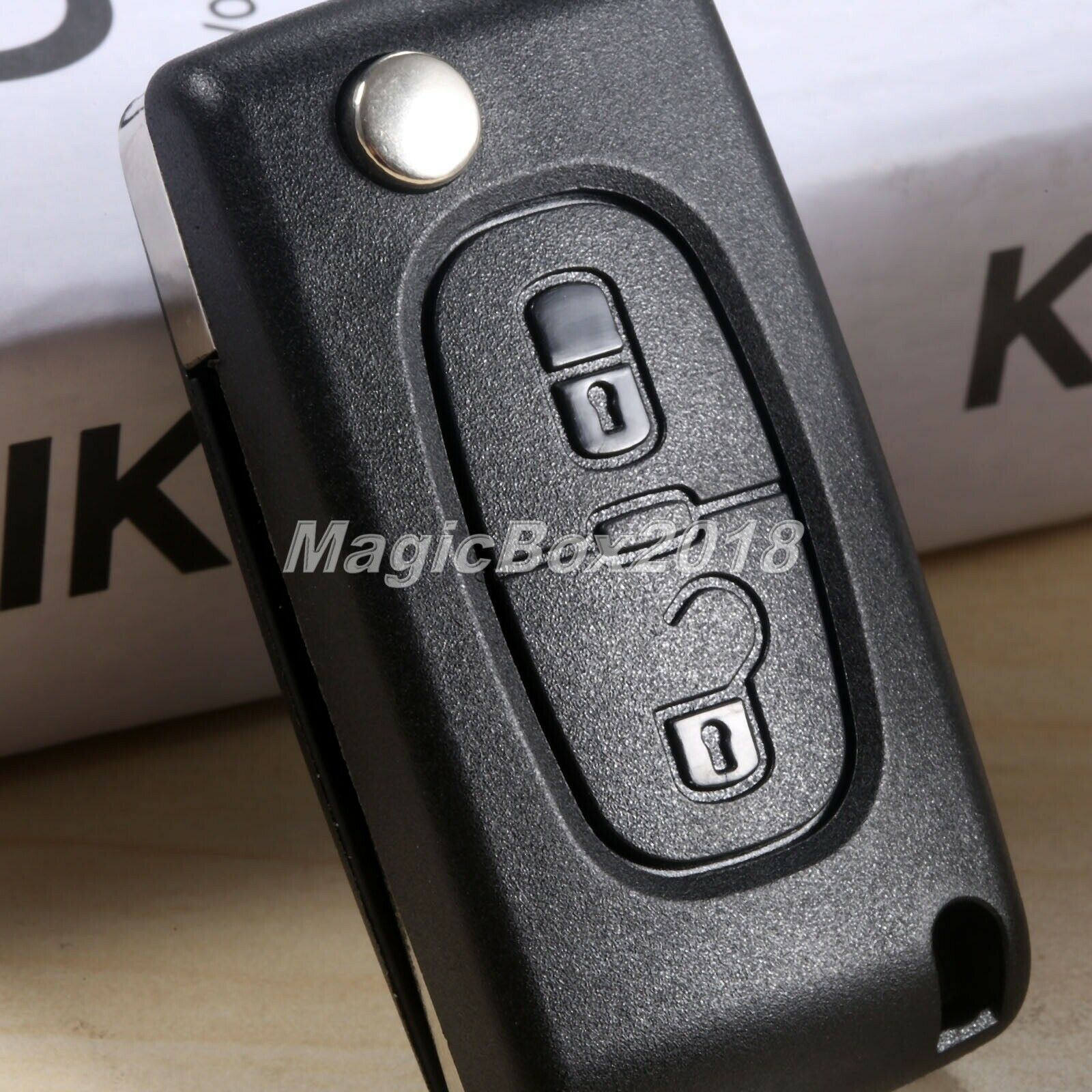 2Pcs Remote Key D46 PCF7941 Chip VA2 Uncut Blade Fit For Car CITROEN C2 C3 C4 C5