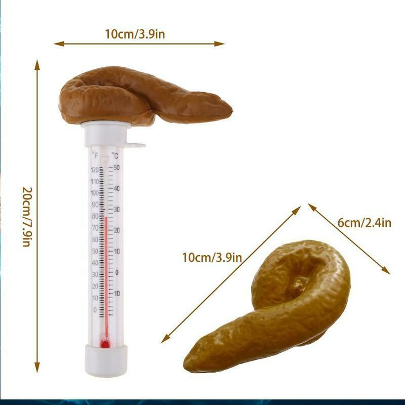 Funny Pool Thermometer Floating Poop Prank Pool and Hot Tub Thermometer Outdoor