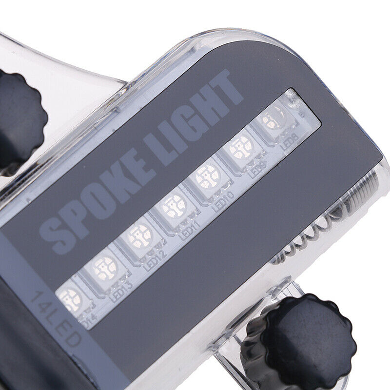 Two Side 14 LED Cycling Bicycle Bike Wheel Signal Tire Spoke Light 30 Cha.l8