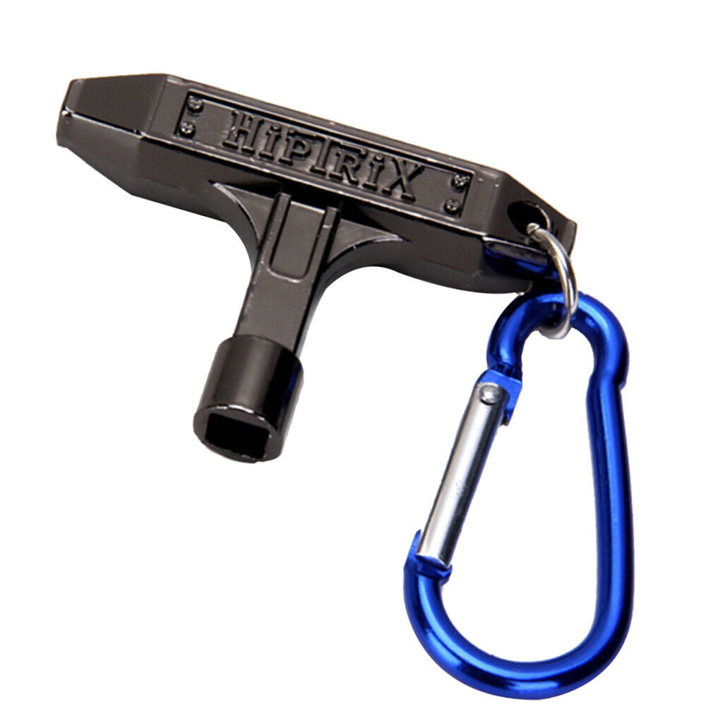 Black Drum Skin Tuning Key w/ Carabiner Musical Instruments Accessories