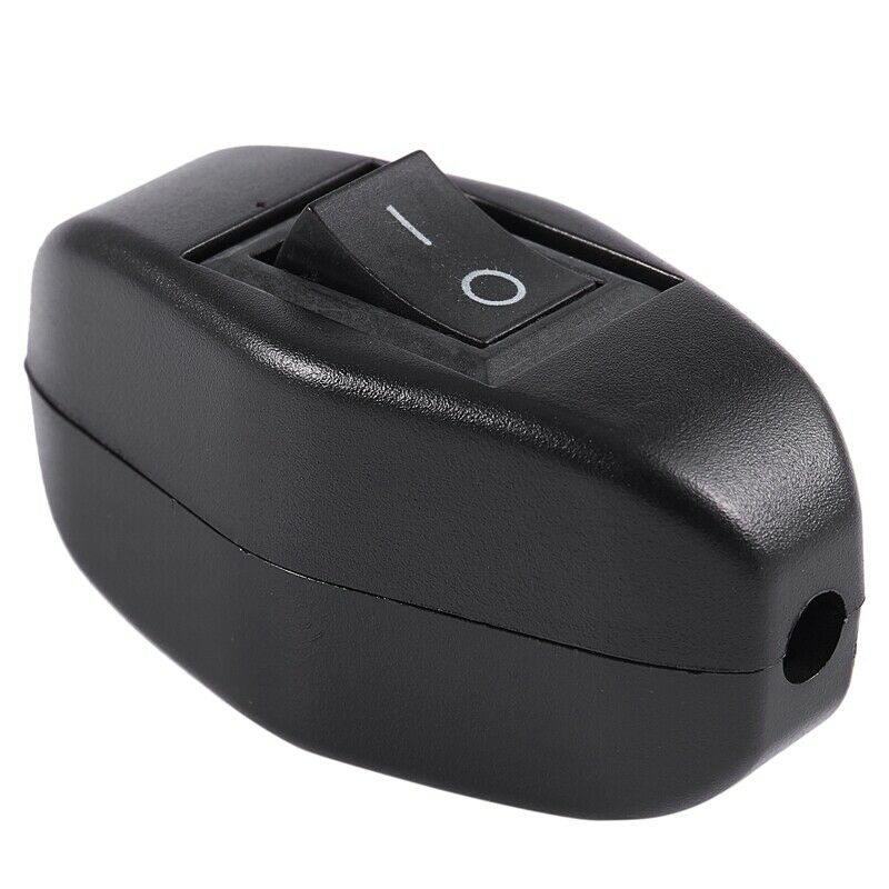 Black Bedroom On Off Button In Line Switch 6A/250VAC 10A/125VAC F8J5