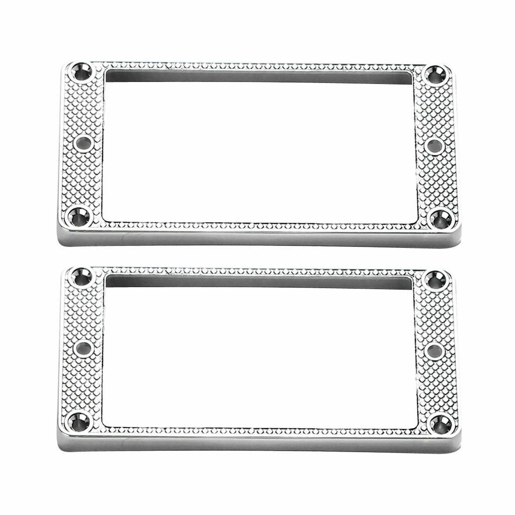 2x Metal Electric Guitar Pickup Rings 91x45mm Luthier Supply