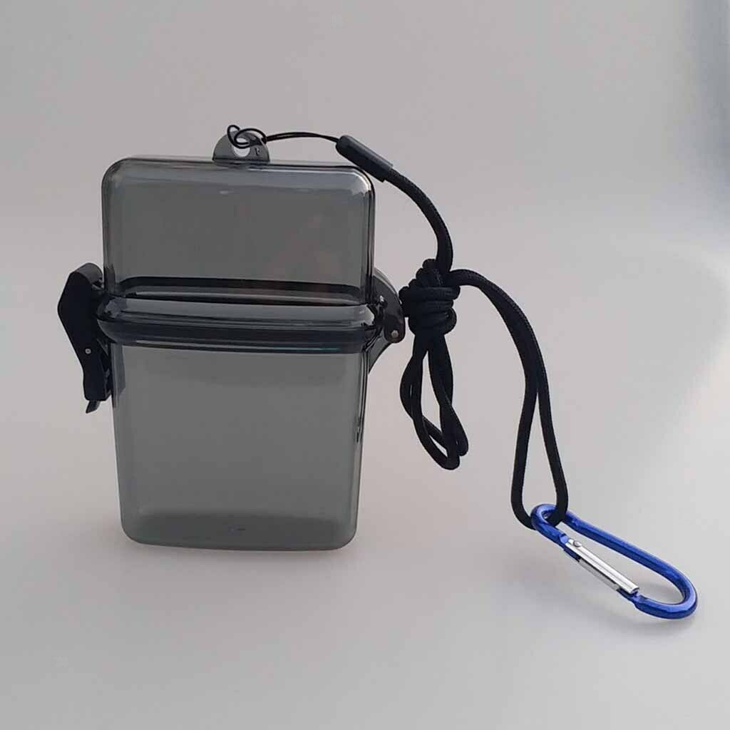 Set of 3 Scuba Storage Box with Lanyard & Carabiner for Camping Fishing