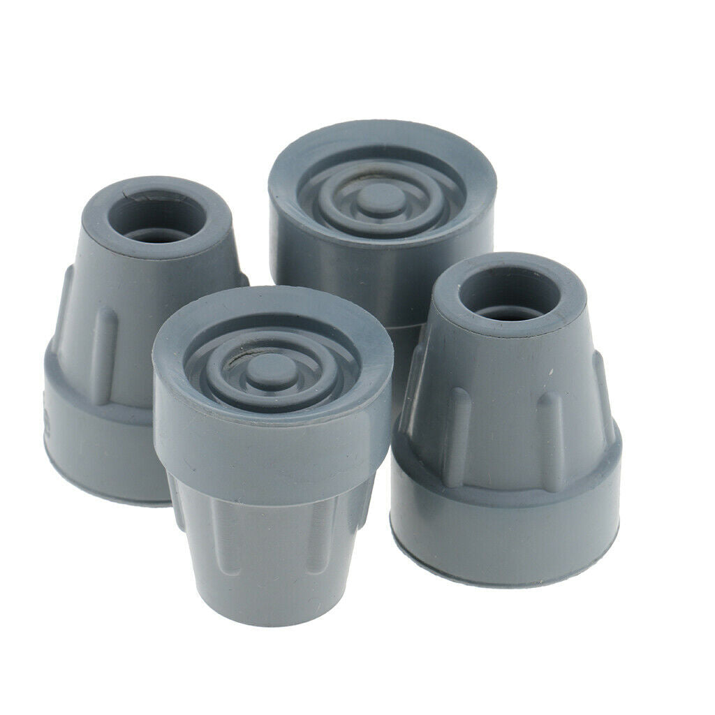 4Pcs Anti-skid Walking Stick Tip Protector Rubber Crutch Tips Grain Cane Pad