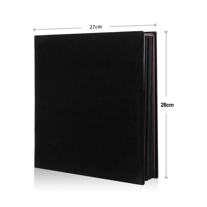 Photo Album Scrapbook Velvet Cover Thick Pages with Protective Film Save ImaX1J1