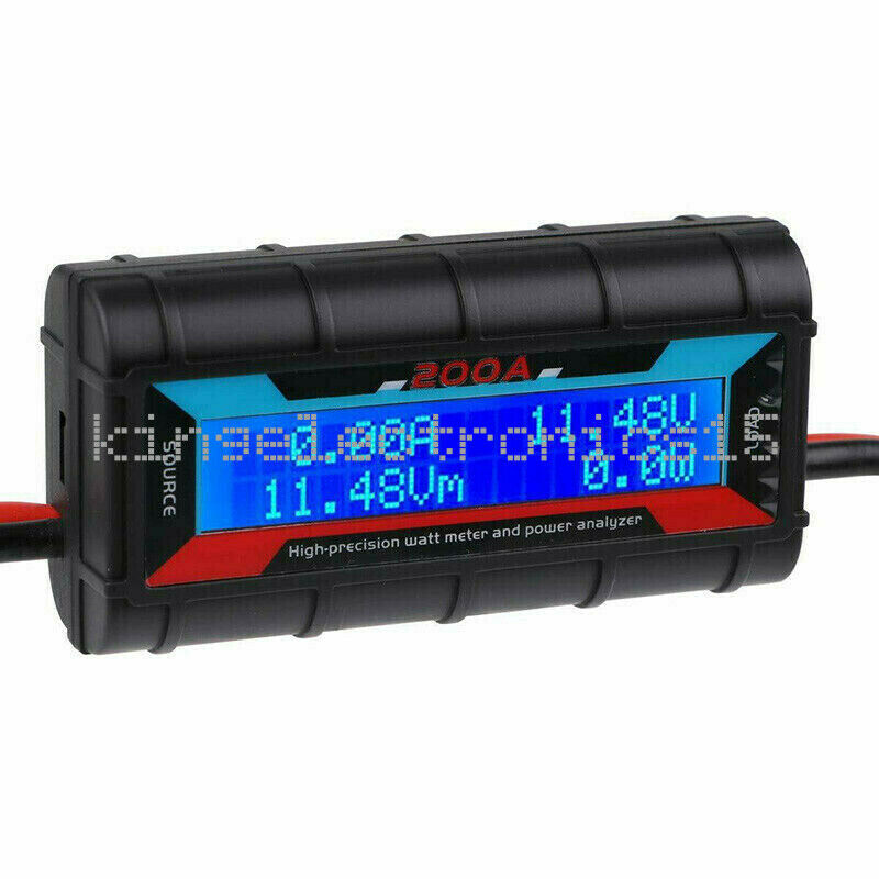 200A LCD High-precision Amp Watt Meter RC Battery Solar Power Analyser NEW