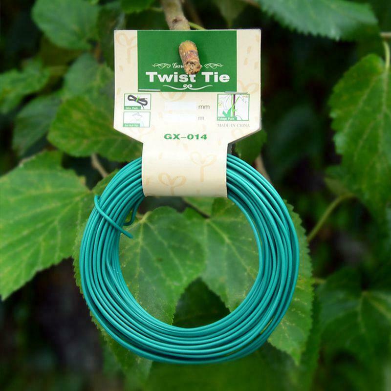 15m Plant Twist Tie Garden Wire Green Coated String DIY For Garden Training