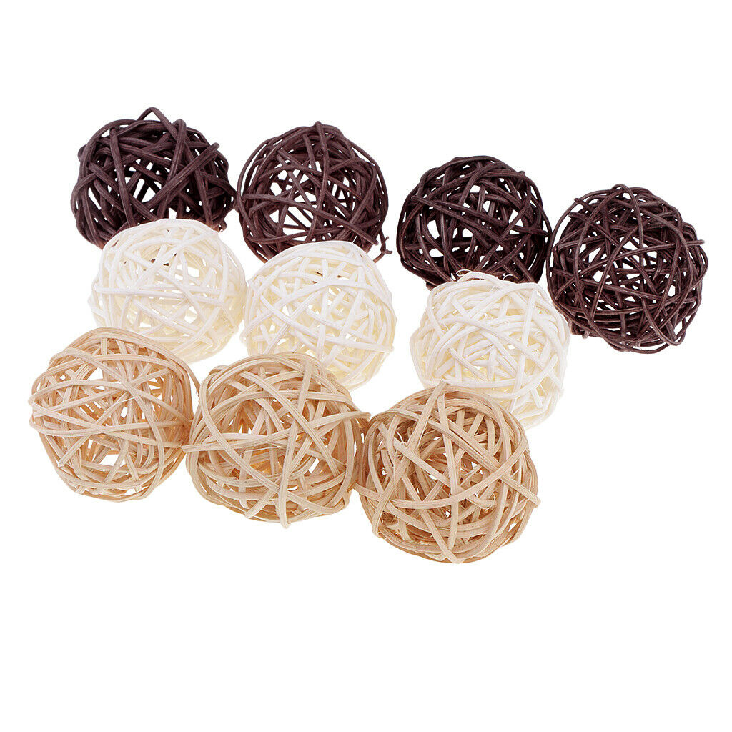 32pcs 5/7cm Rattan Wicker Cane Ball for Garden Wedding Party Home Decoration