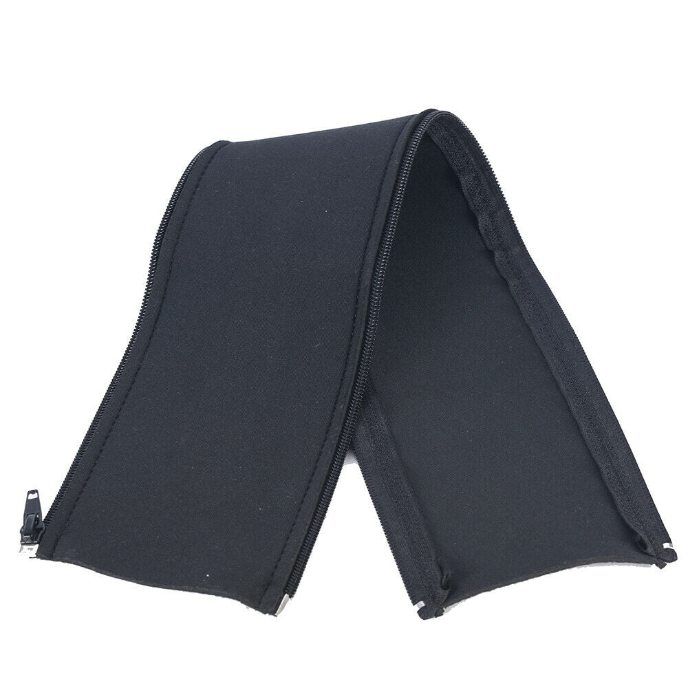 1X Neoprene Cable Zipper Management Sleeve Wrap Wire Hider Cover Organizer Black