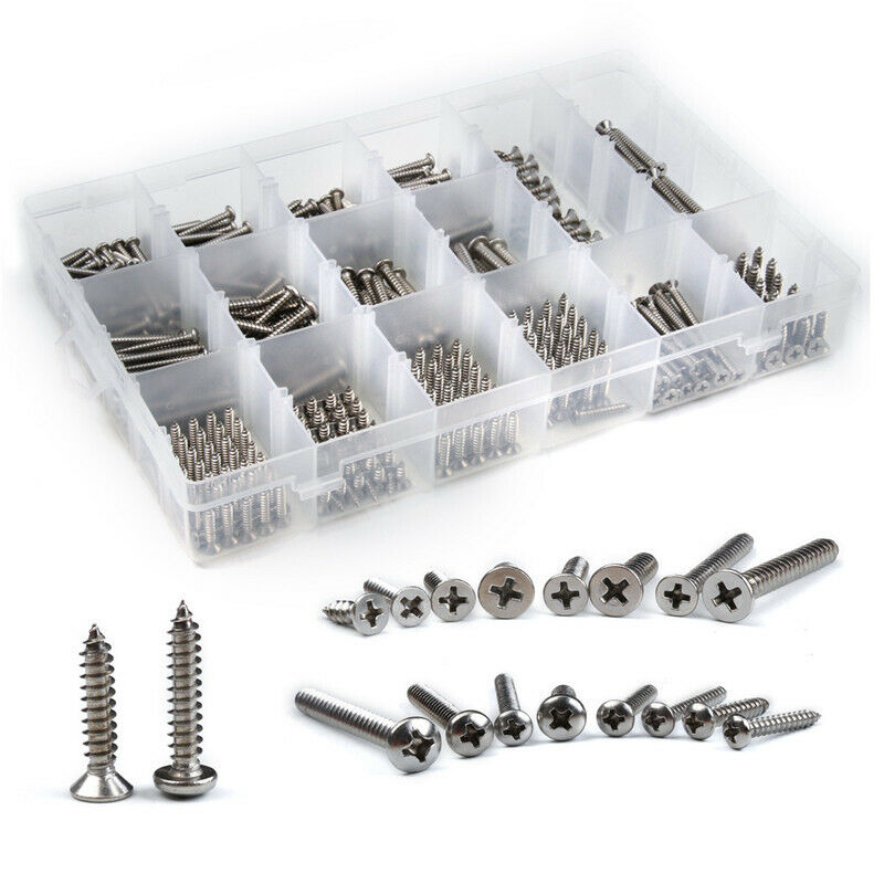 570 Tapping Screws Pan Head Stainless Steel Flat Head Round Countersunk Cross