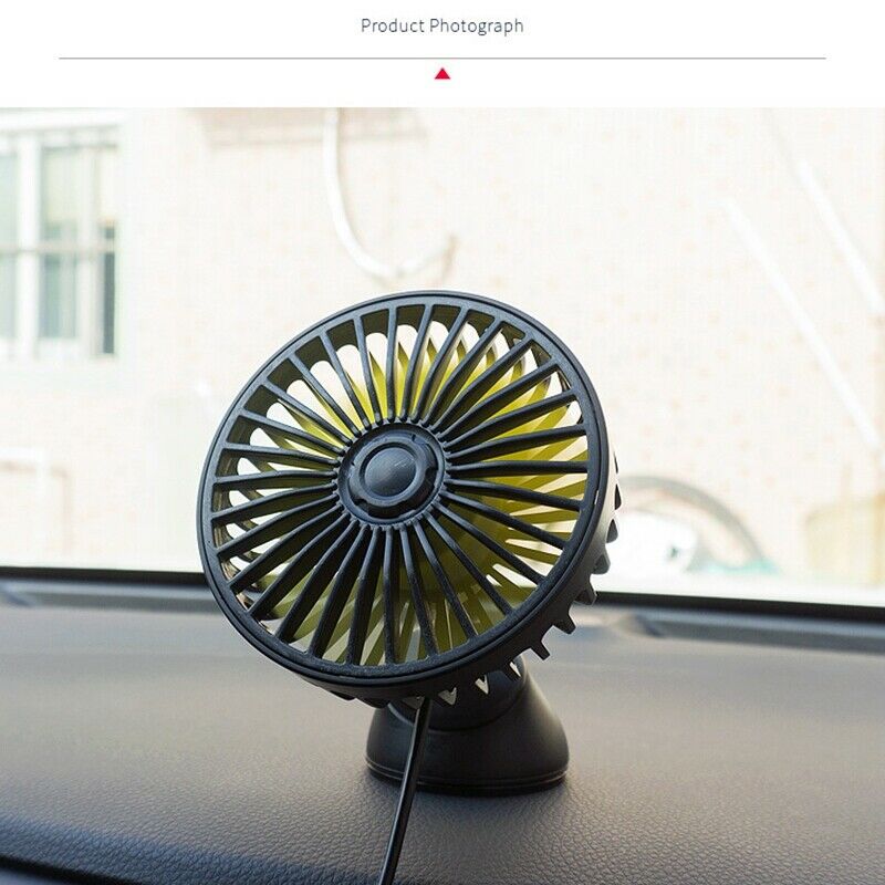 2X(Suction Cup Single Head 5 Inch Car Fan,Air Freshener Outlet Cooling Fan X8O4)