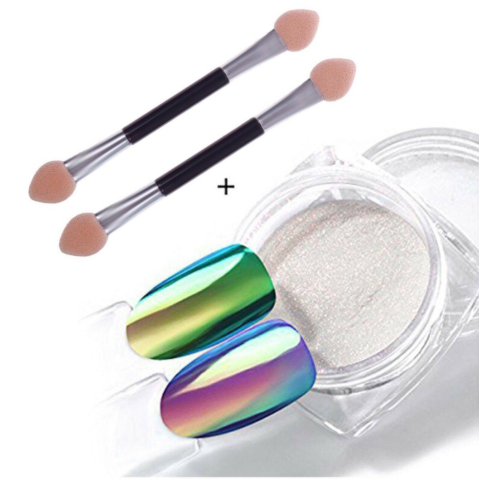 DIY Nail Art Pigment Glitter Mirror Mermaid Chrome Powder Dust Gel Polish Hot AU