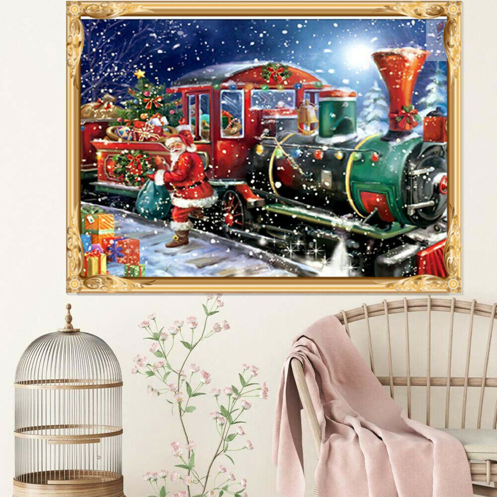 Christmas Full Drill 5D Diamond Painting Xmas Snowman Stitch Arts Kit Festival