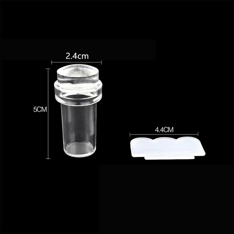 2.4cm Jelly Nail Art Stamper Scraper Set DIY Design Silicone Stamping ToolsFCA