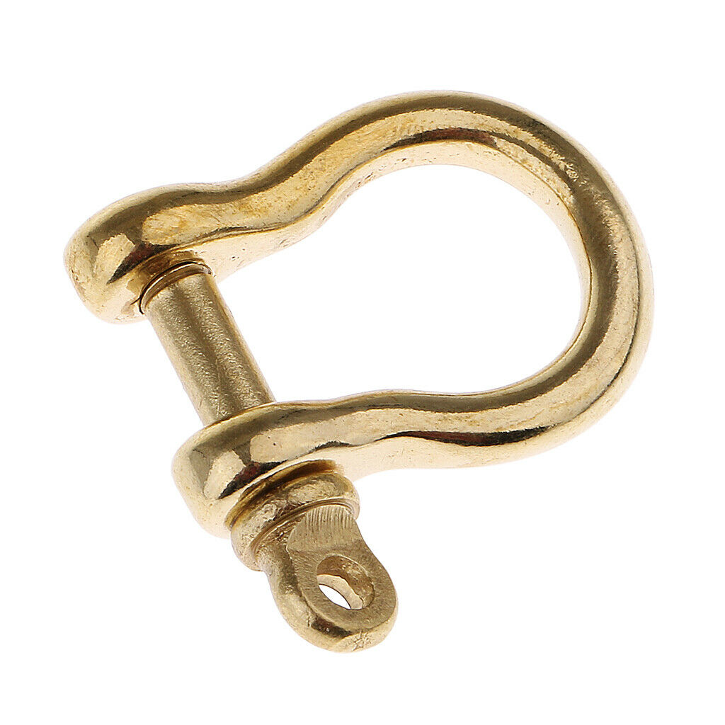 2X 1 Piece Brass O Shape Shackle Outdoor Rope Paracord Bracelet Buckle Small