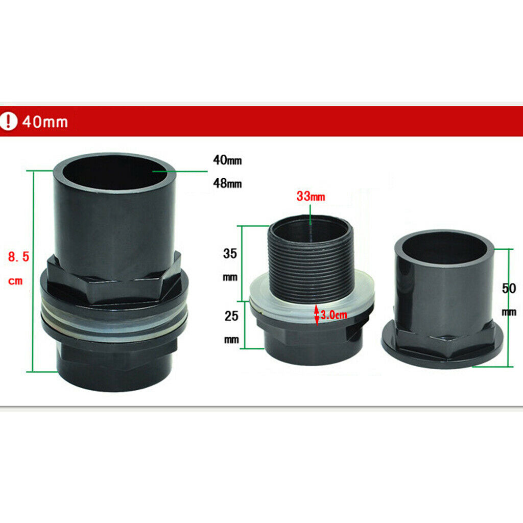 Aquarium Fish Tank Pump Control Valves Joint Connector Adaptor 32,40mm Dia