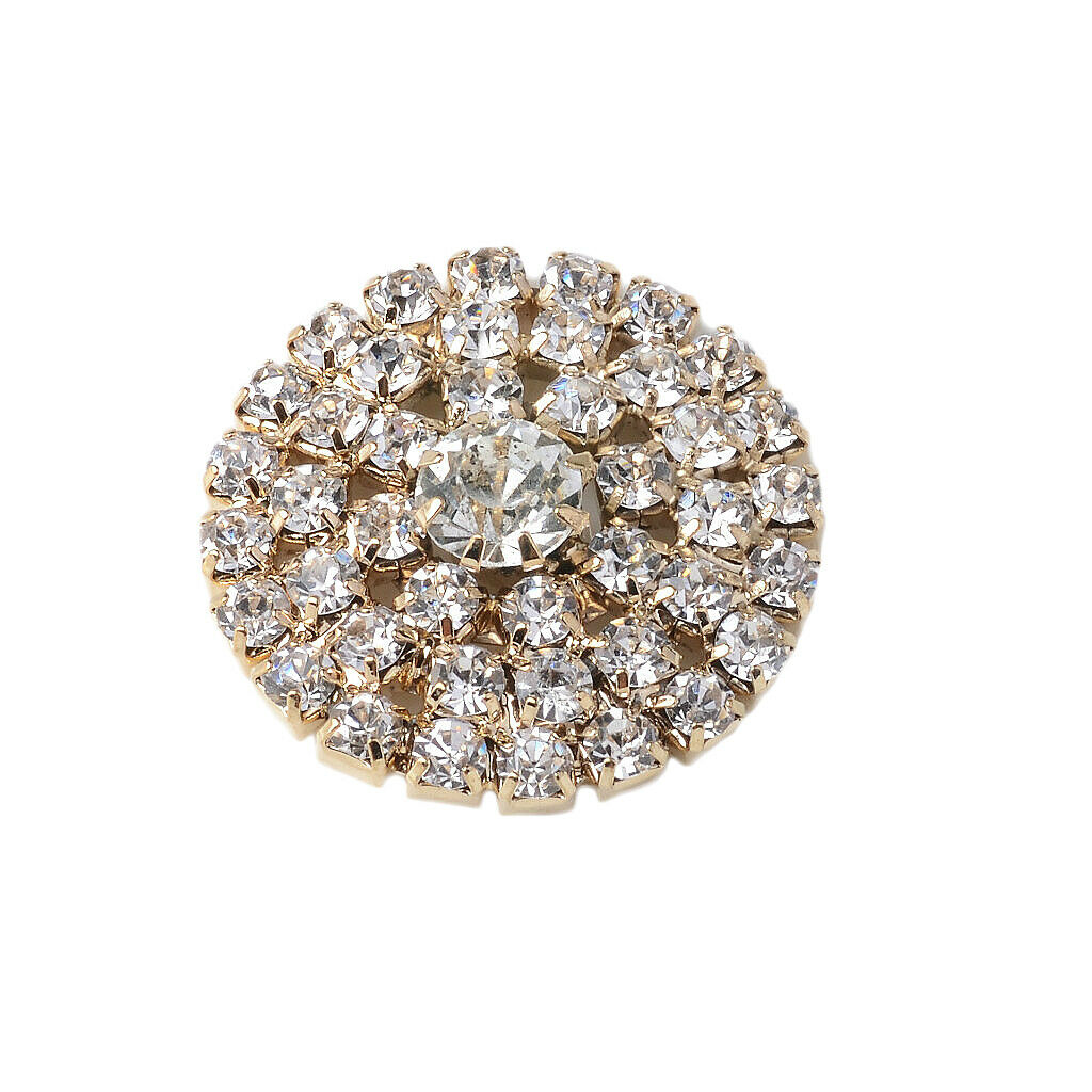 5pcs   Round   Alloy   Rhinestone   Crystal   Flatback   Craft   Buttons