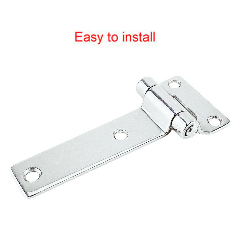 Set of 2 Polished T Hinge Door Hinges Heavy-duty Boat Hardware Cabinet Hinge