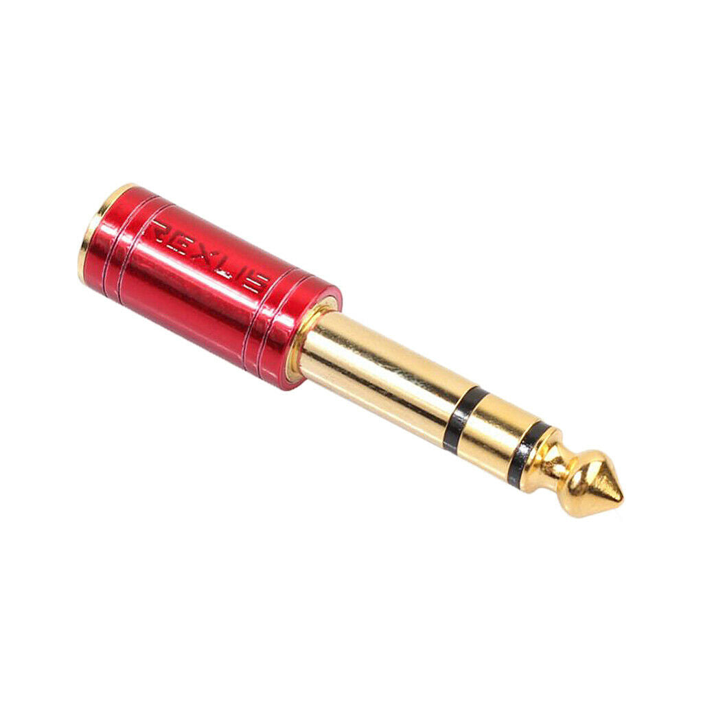 Pack of 2 Zinc Alloy 6.35mm to 3.5mm Jack Audio Stereo Headphone Adapters