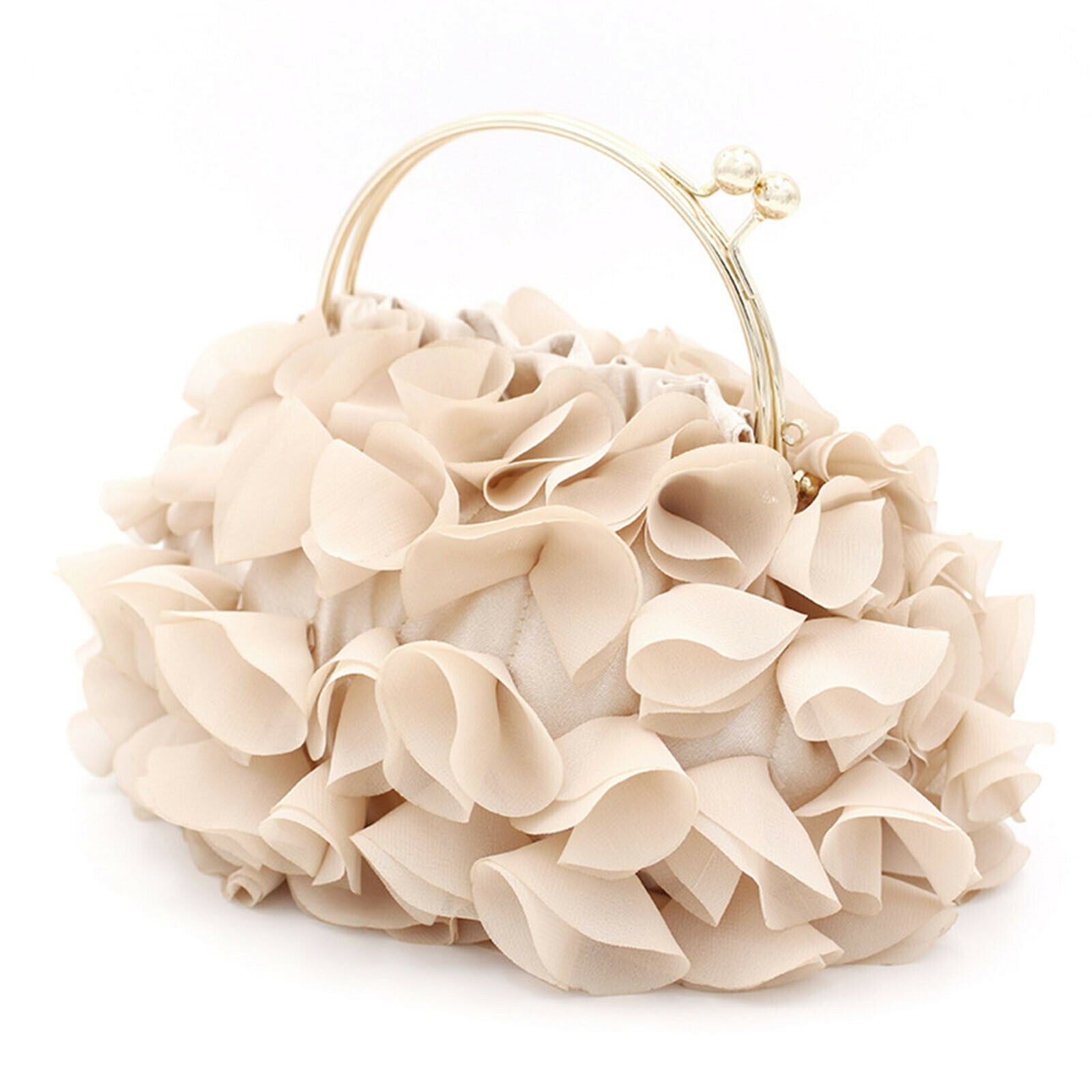 Flower Clutch for Women Formal Party Bride Top-Handle Evening Bag Handbag