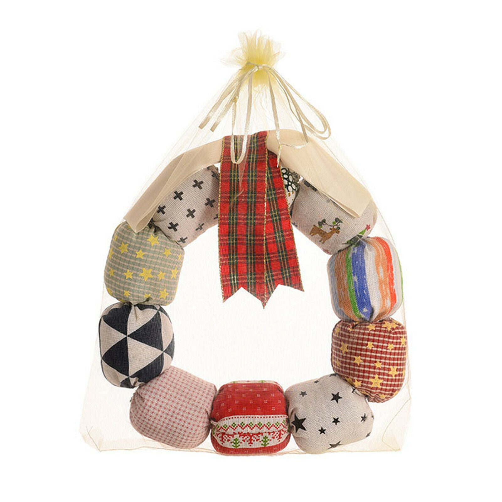 7.8" Fabric Cloth Wreath Indoor Wall Front Door Garland Decor Photo Props