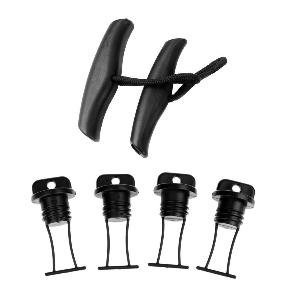 2 PCS Kayak Canoe Carry Handle Pull Handle T-handle with Cord, Coming with 4