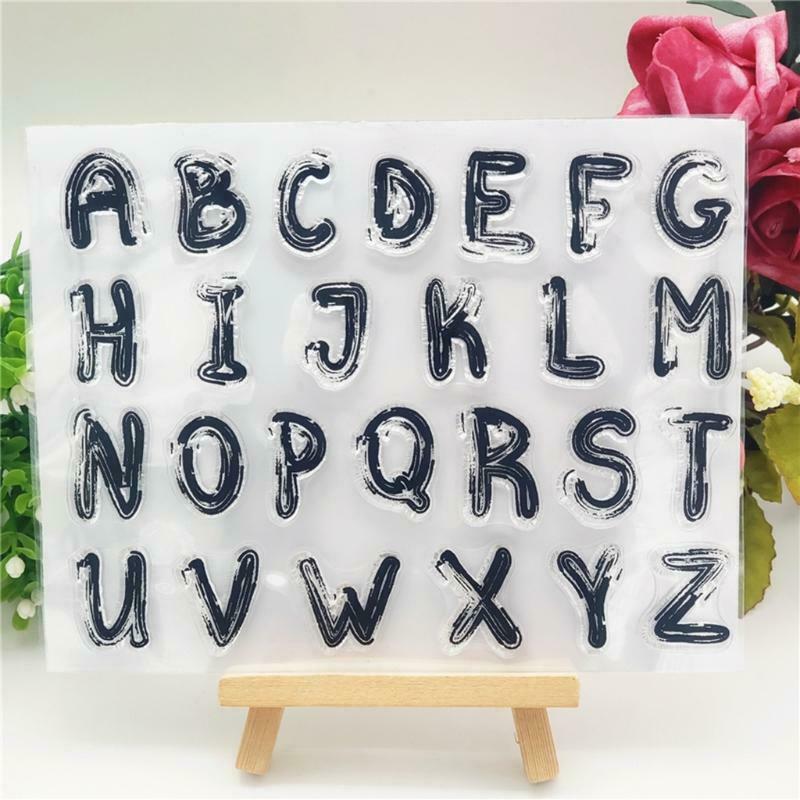 Uppercase Letter Silicone Clear Seal Stamp DIY Scrapbook Embossing Photo Album