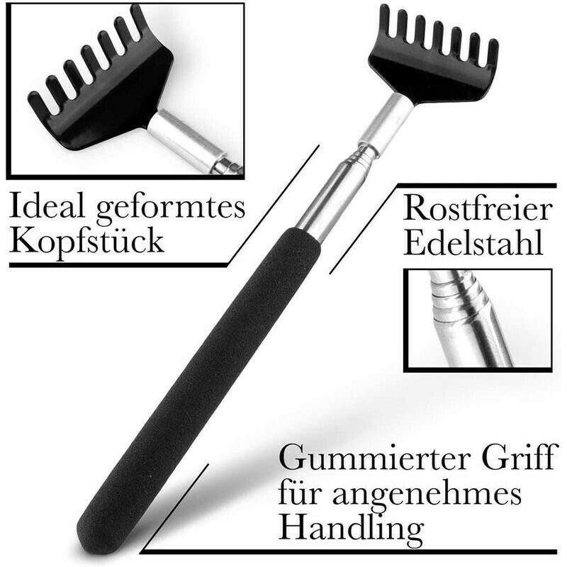 Stainless Steel Retractable Itching Rake Massage Back Scratcher