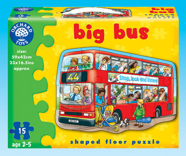 Orchard Toys 249 Big Bus Kids Childrens British Floor Jigsaw Puzzle 2 - 5 Years