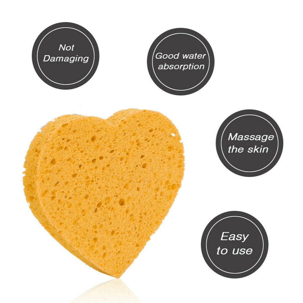10pcs Exfoliating Facial Cleaning Cellulose Sponge