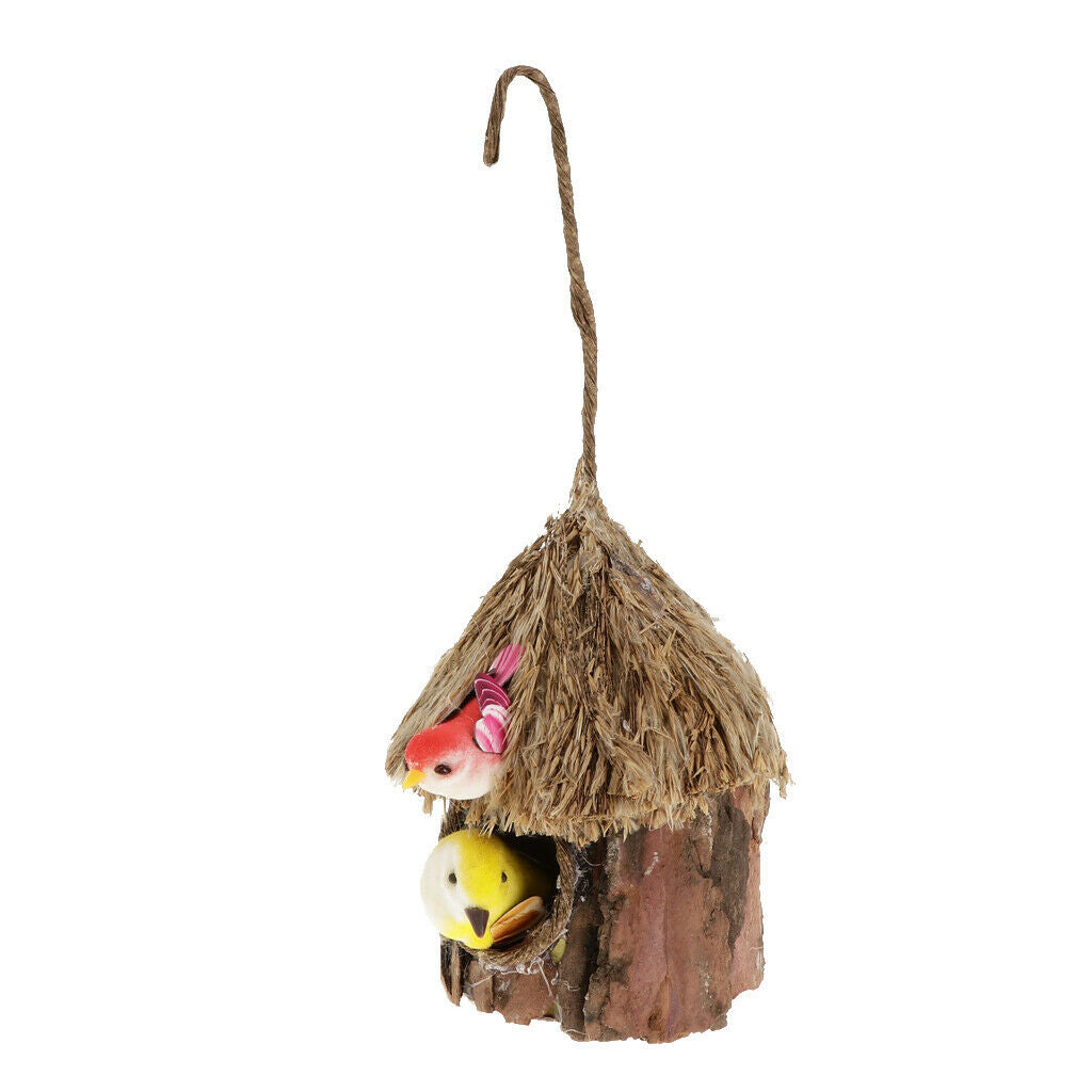 2Pcs Hanging Wildlife Bird Lounge Nest Garden Pocket Birds Rest House Handmade &