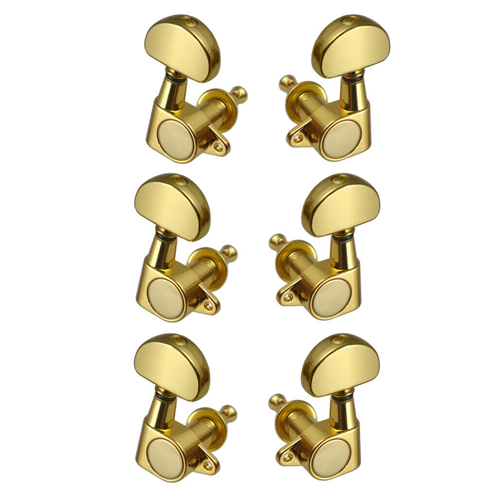 Lovoski 3R3L Acoustic Electric Guitar Tuning Pegs Keys Machine Head Golden