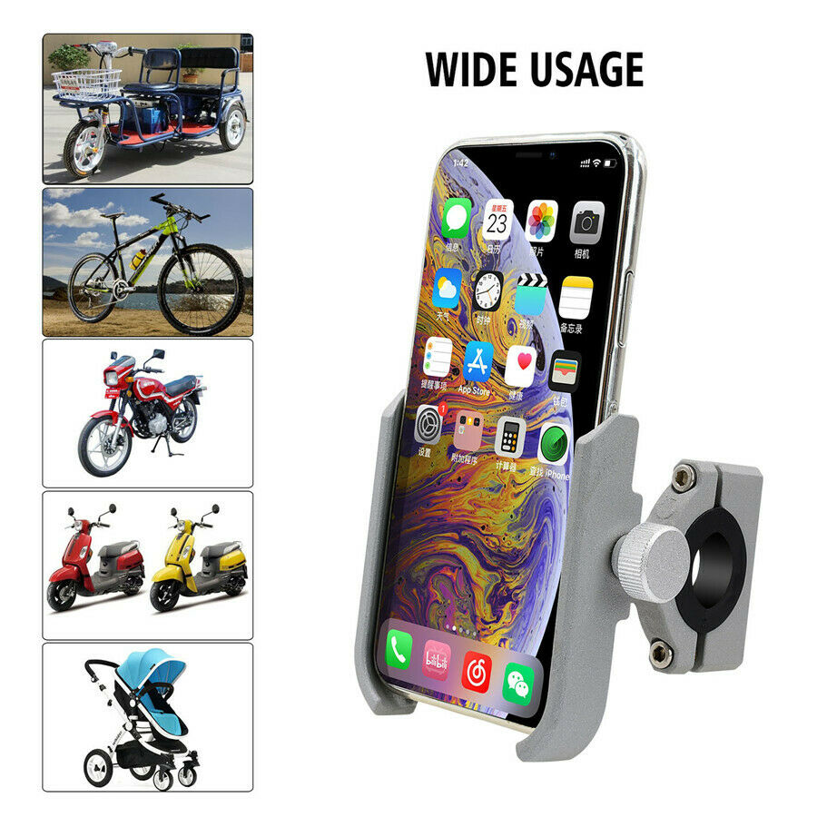 Motorcycle double anti-theft lock mobile phone bracket 360° rotating bracket