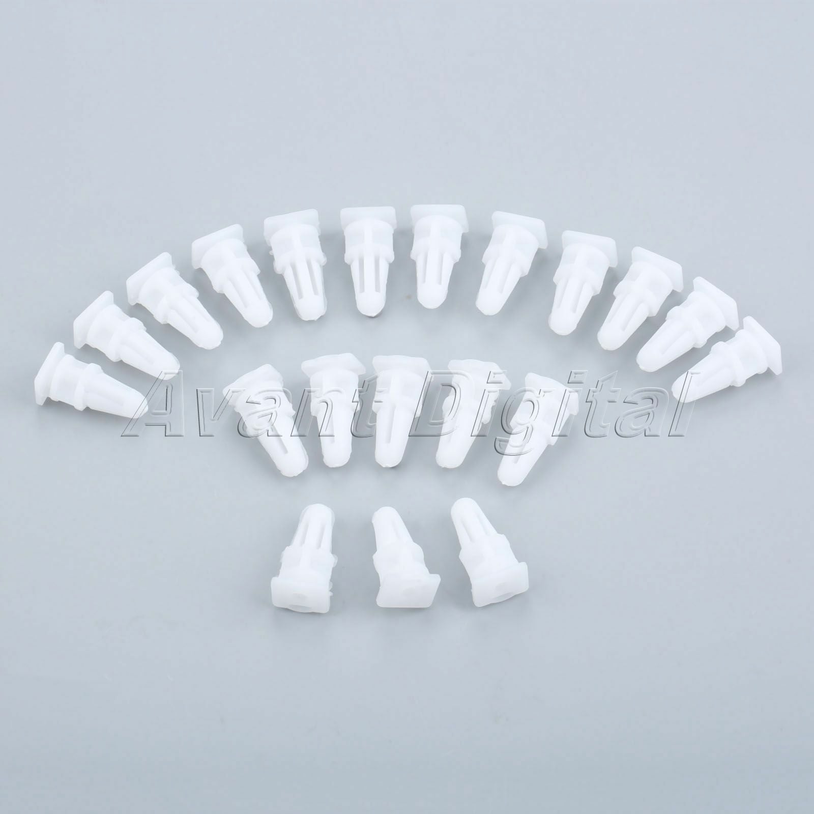 20PC White Plastic Auto Car Plate Clips D82 Fastener 51471840961 Replacement