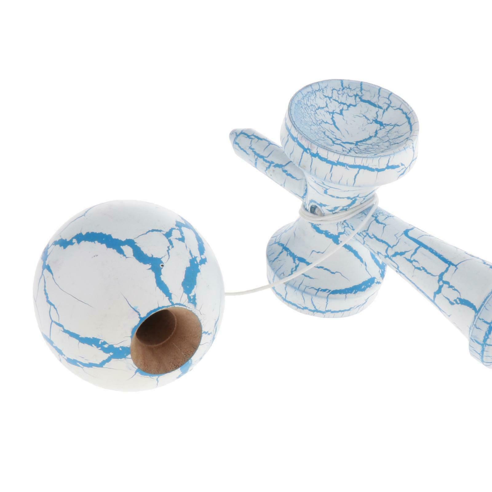 Kendama Ball-Catching Game Childrens Wooden Toys w/ String Kids White
