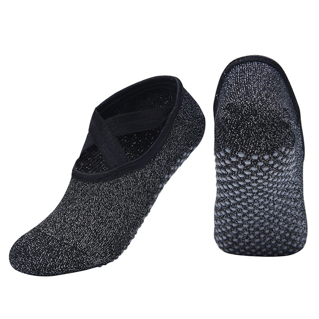Anti-Slip Soft Women Yoga Socks Pilates Ballet Girls Sock Fitness Black