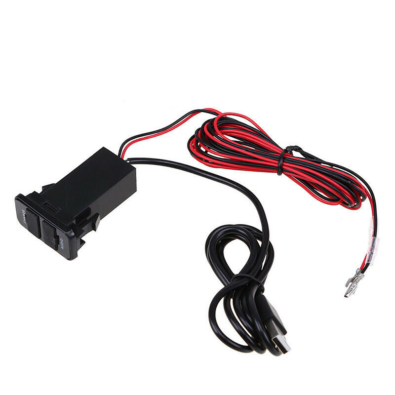 1PC Car  5V Dual 1.2A  USB Port Charger/Audio LED Indicator Adapter For SUZUKI