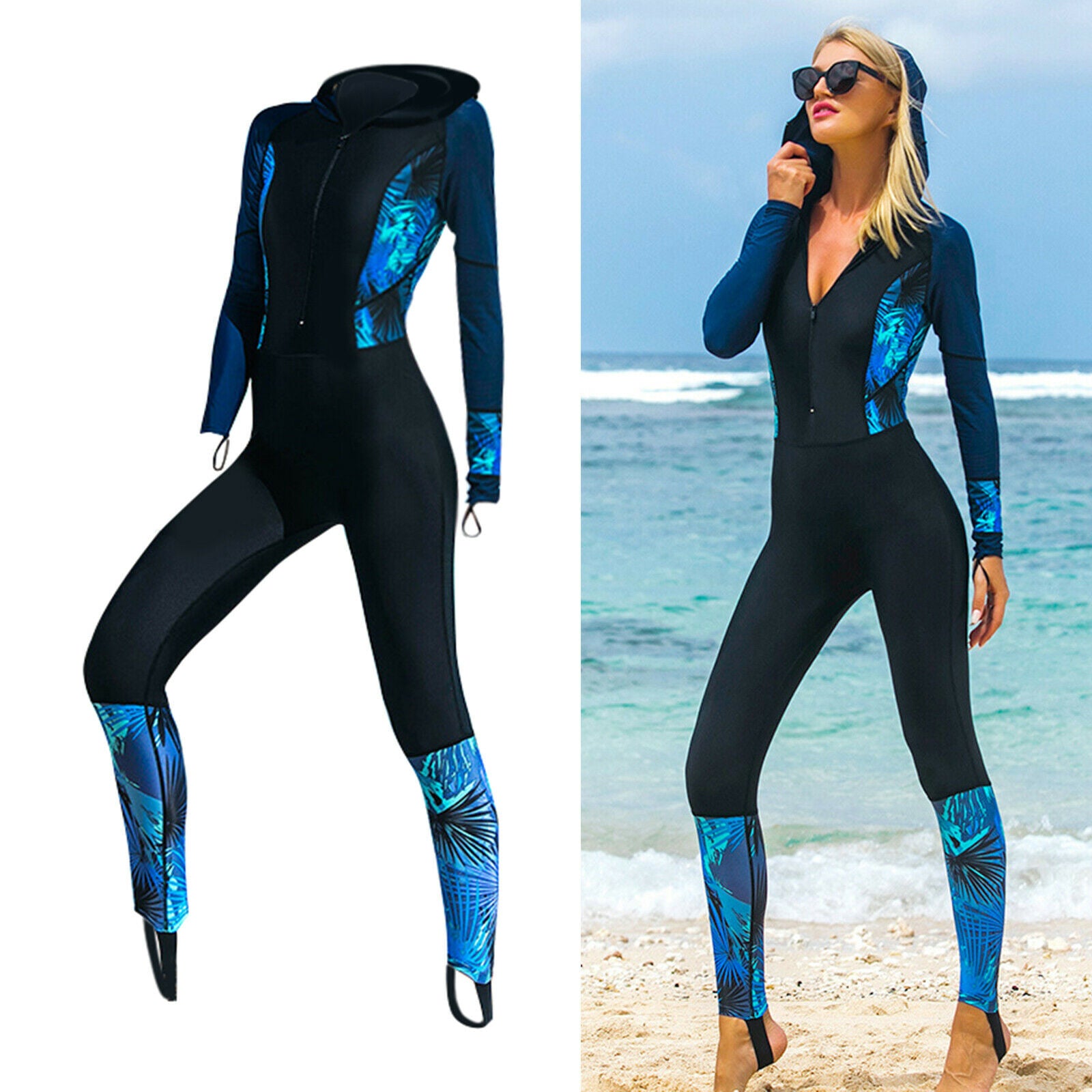 Wetsuit Diving Suit Front Zip Wet Suit for Diving Snorkeling Swimming M