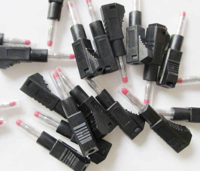 10pcs High Quality 4mm  Transparent Stackable Full Insulated Audio Banana Plug