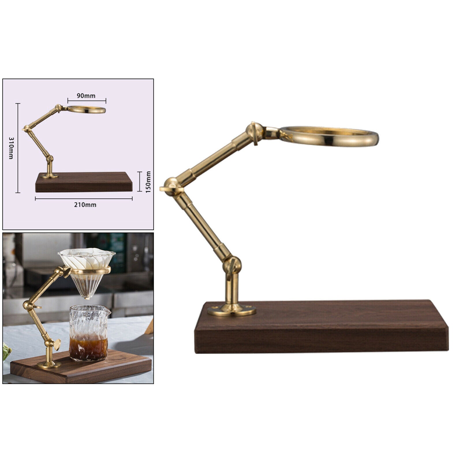 Manual Pour Over Coffee Dripper Stand Coffee Filter Brewing Holder Base Tool