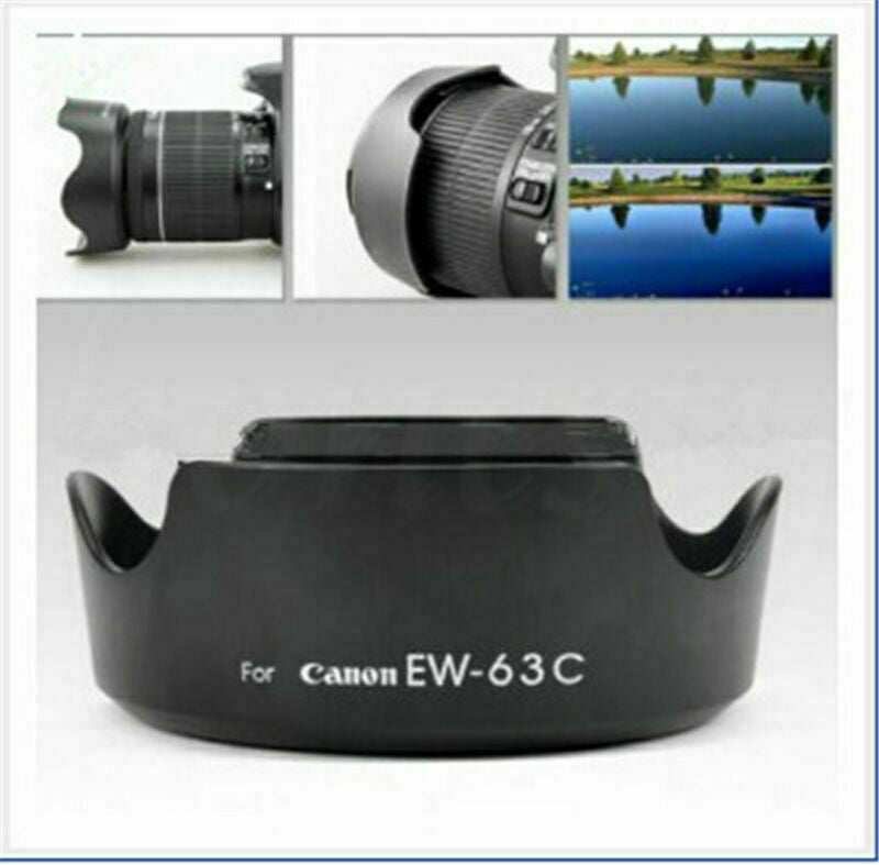 Camera Lens Hood Shade For Canon EW63C EF-S 18-55mm f/3.5-5.6 IS STM