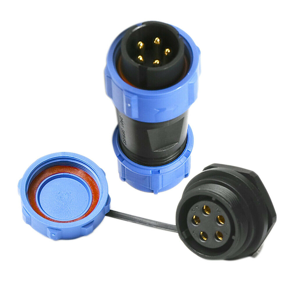 IP68 SP13mm Waterproof Circular Air Plug Socket LED Connector 5 Pin
