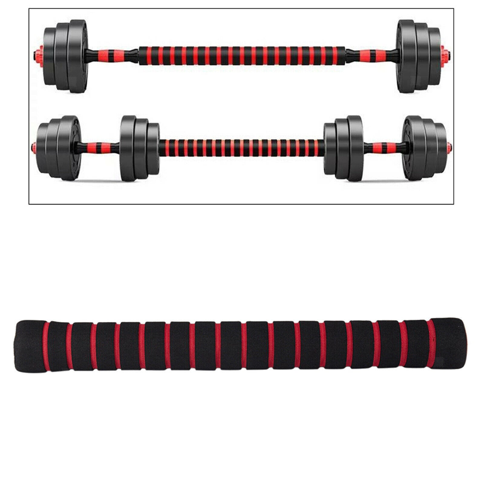 Anti-Slip Dumbbell Extension Bar 1'' Extender Coupler Fitness Neck Pad