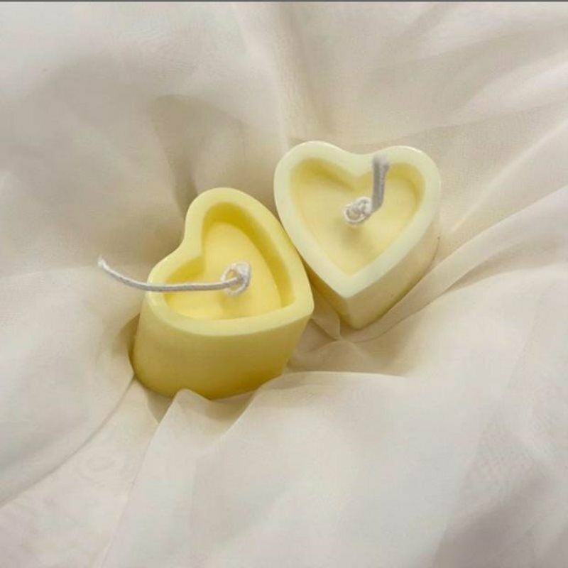 Heart Shaped Candle Mold Plastic Scented Aromatherapy Soap Epoxy Handmade.l8